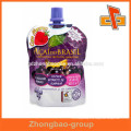 Flexible stand up bolsa resellable jugo bebida bolsa de bolsa con pico superior China fabricante